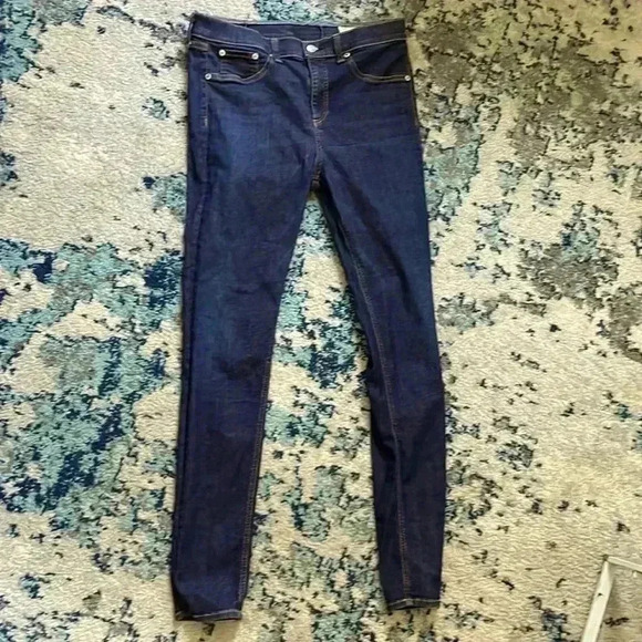 Rag & Bone 10 inch dark wash stretch skinny jeans 30 - Picture 1 of 8